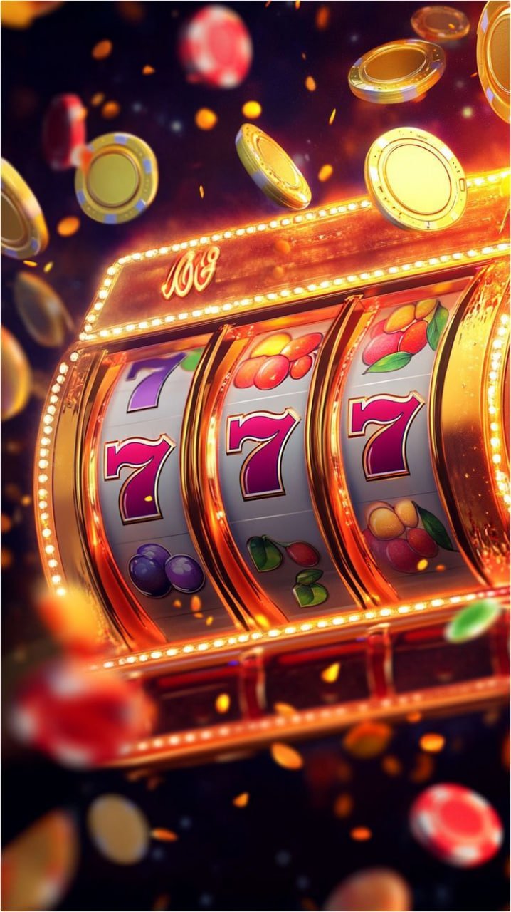 db777 casino-style entertainment panel with bright neon highlights